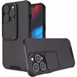 iPhone 13 Pro skal med kameraskydd TPU/PC Svart iPhone 13 Pro skal med kameraskydd TPU/PC Svart