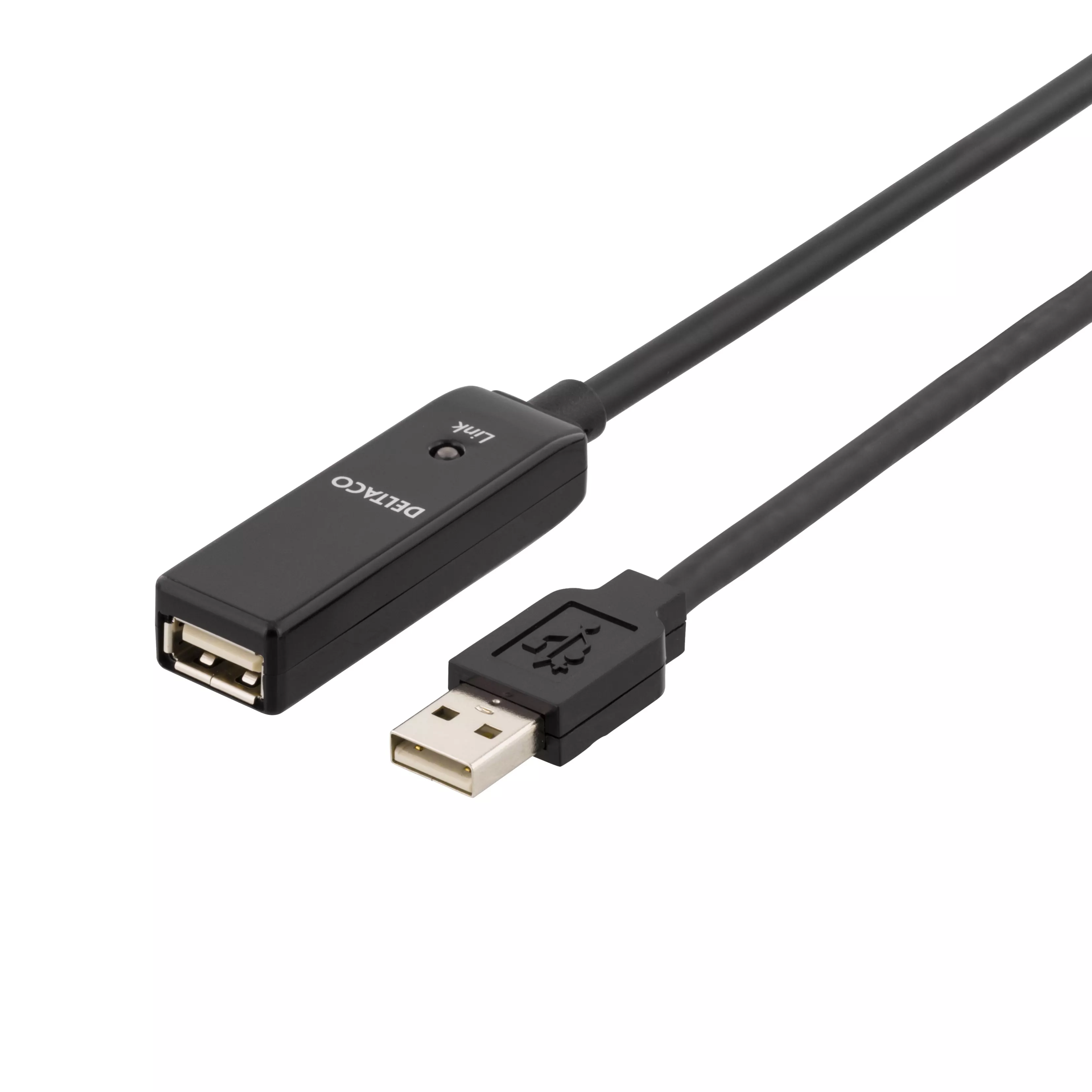 deltaco PRIME USB 2 extens cable active Type A m Type A fe 10m black