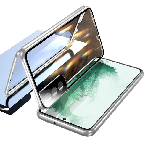 INF Magnetiskt Dubbelsidig Mobilfodral i Härdat Glas Samsung S22 Ultra