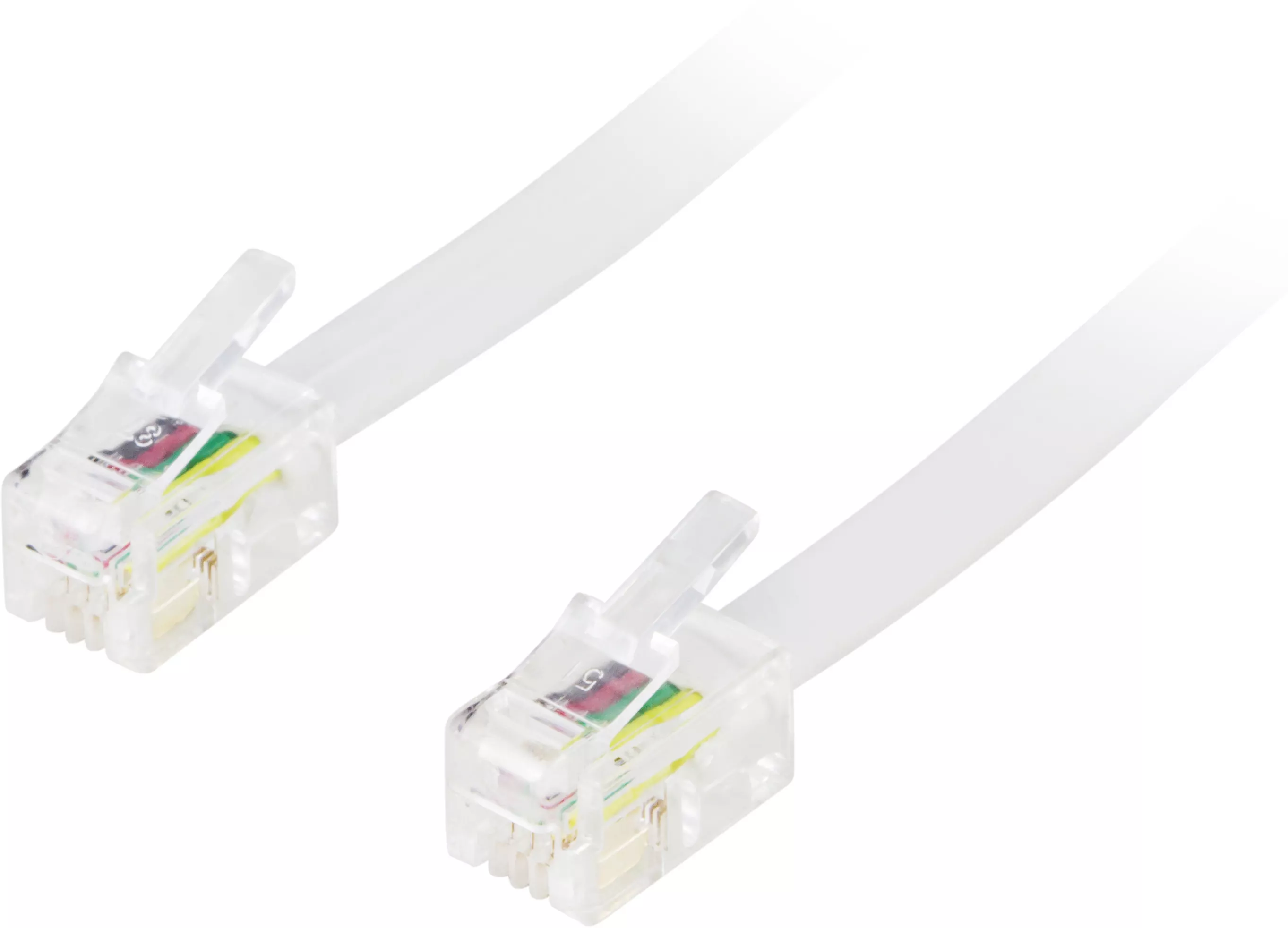 deltaco Modular cable 4P4C(RJ9/RJ10/RJ22) 3m, white