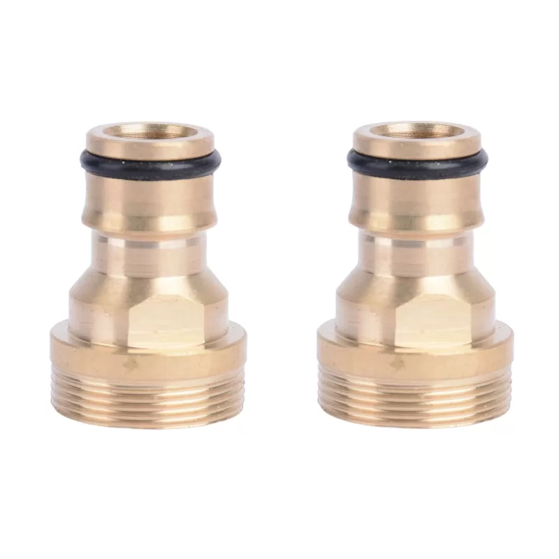 INF 2-pack krankopplingar 4/6 nippelkontakt med inre och yttre gängor