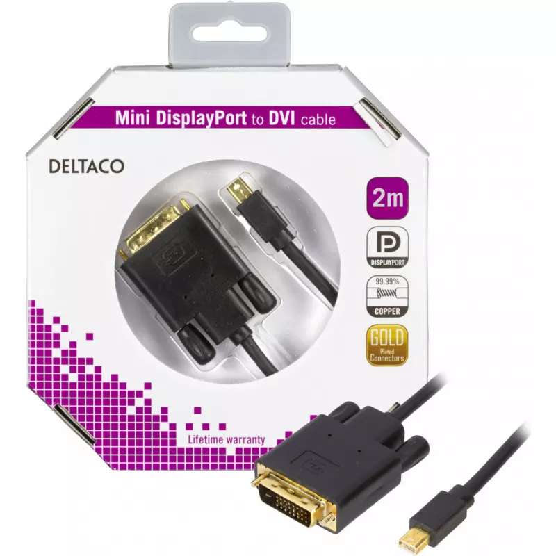 deltaco DELTACO DP-DVI202-K