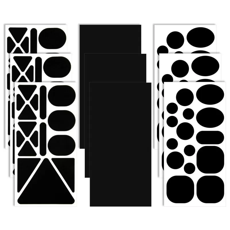 INF Självhäftande vattentäta reparationslappar Svart