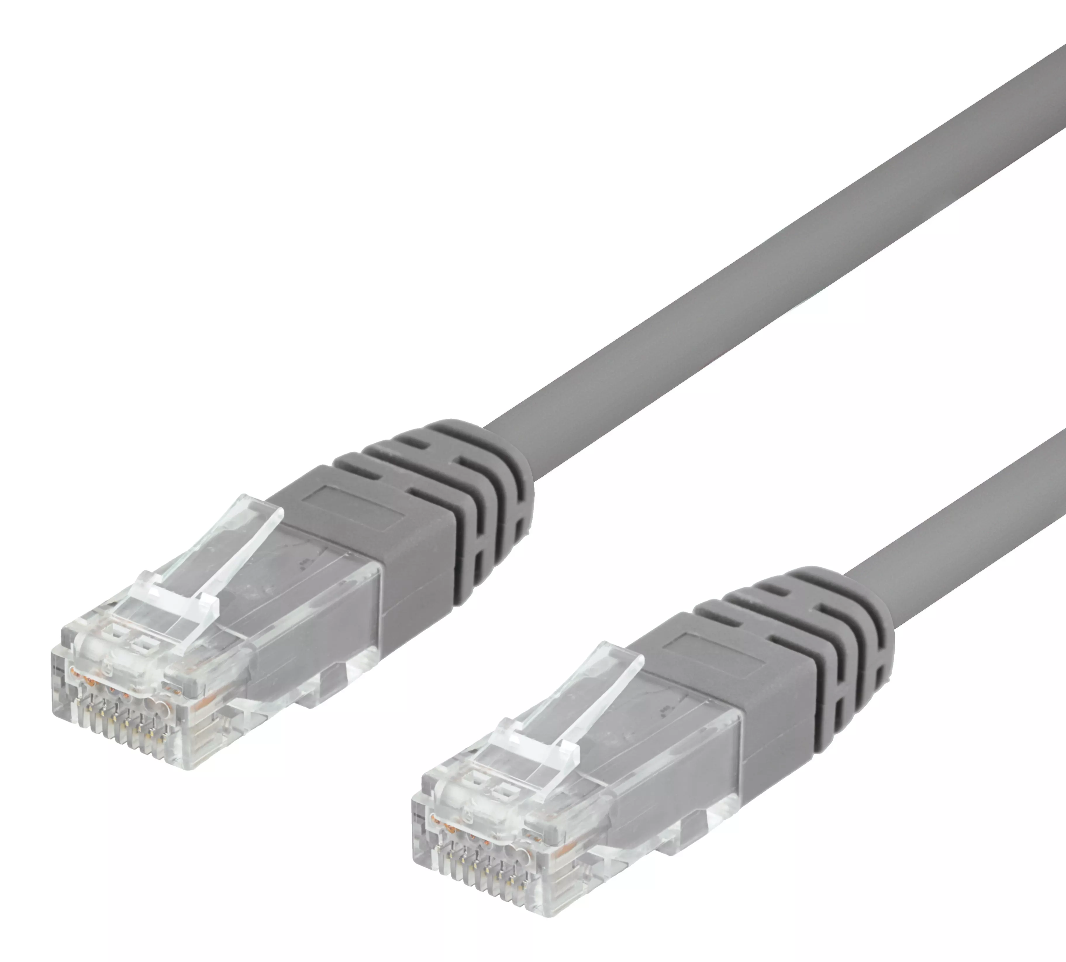 deltaco U/UTP Cat6 patch cable 1m 250MHz Deltacertified grey