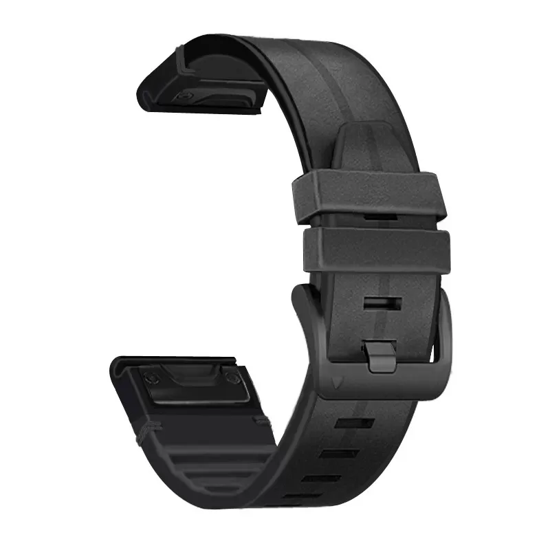 INF TPU klockarmband för Garmin Fenix 7X/6X/5X 26mm Svart