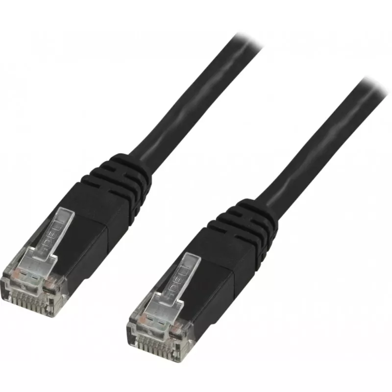 deltaco U/UTP Cat6 patch cable 25m, black