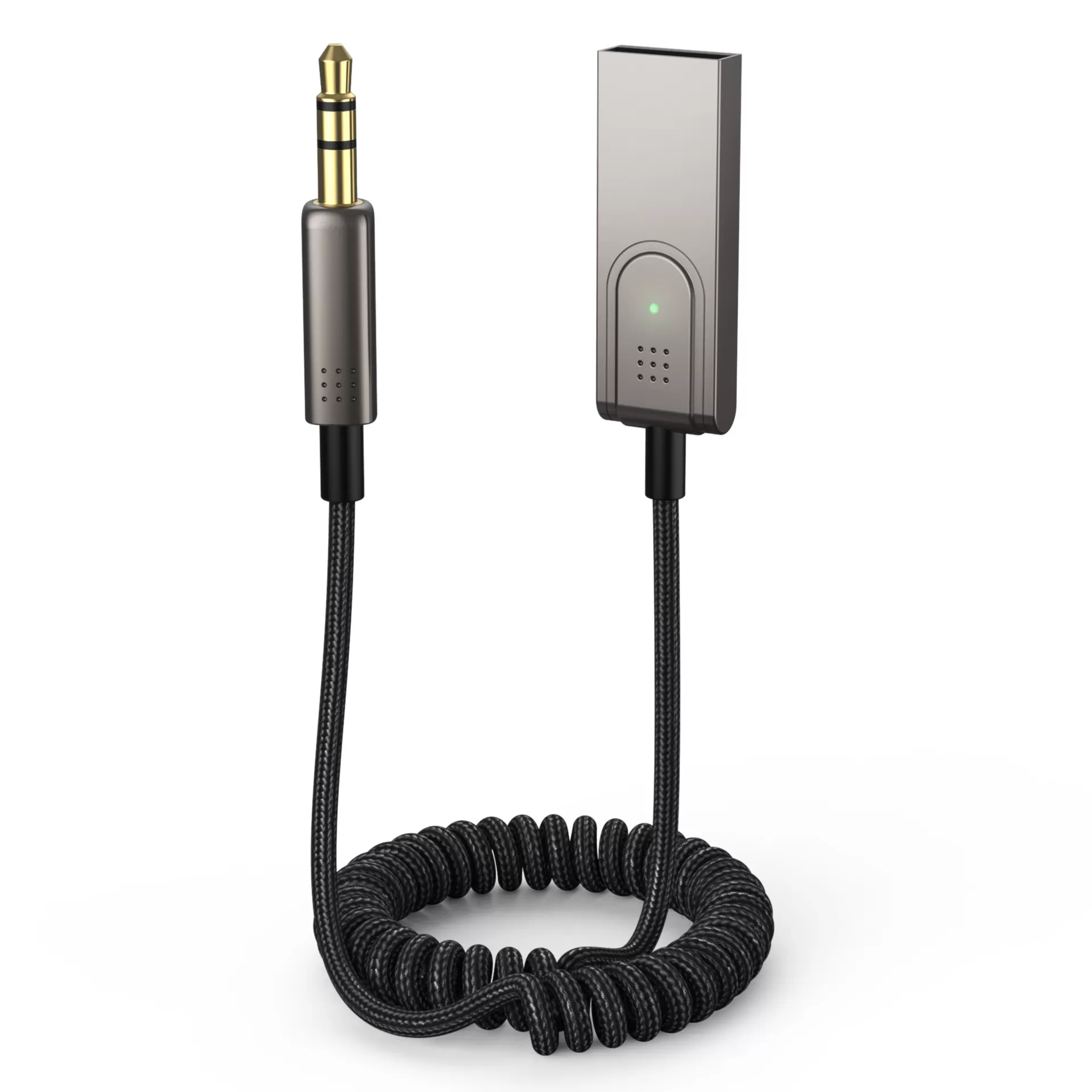 Bluetooth-Aux-kabel för bilen/Aux Bluetooth adapter för bil,Bluetooth 5.0-mottagare för bil med 3,5 mm AUX-uttag och USB