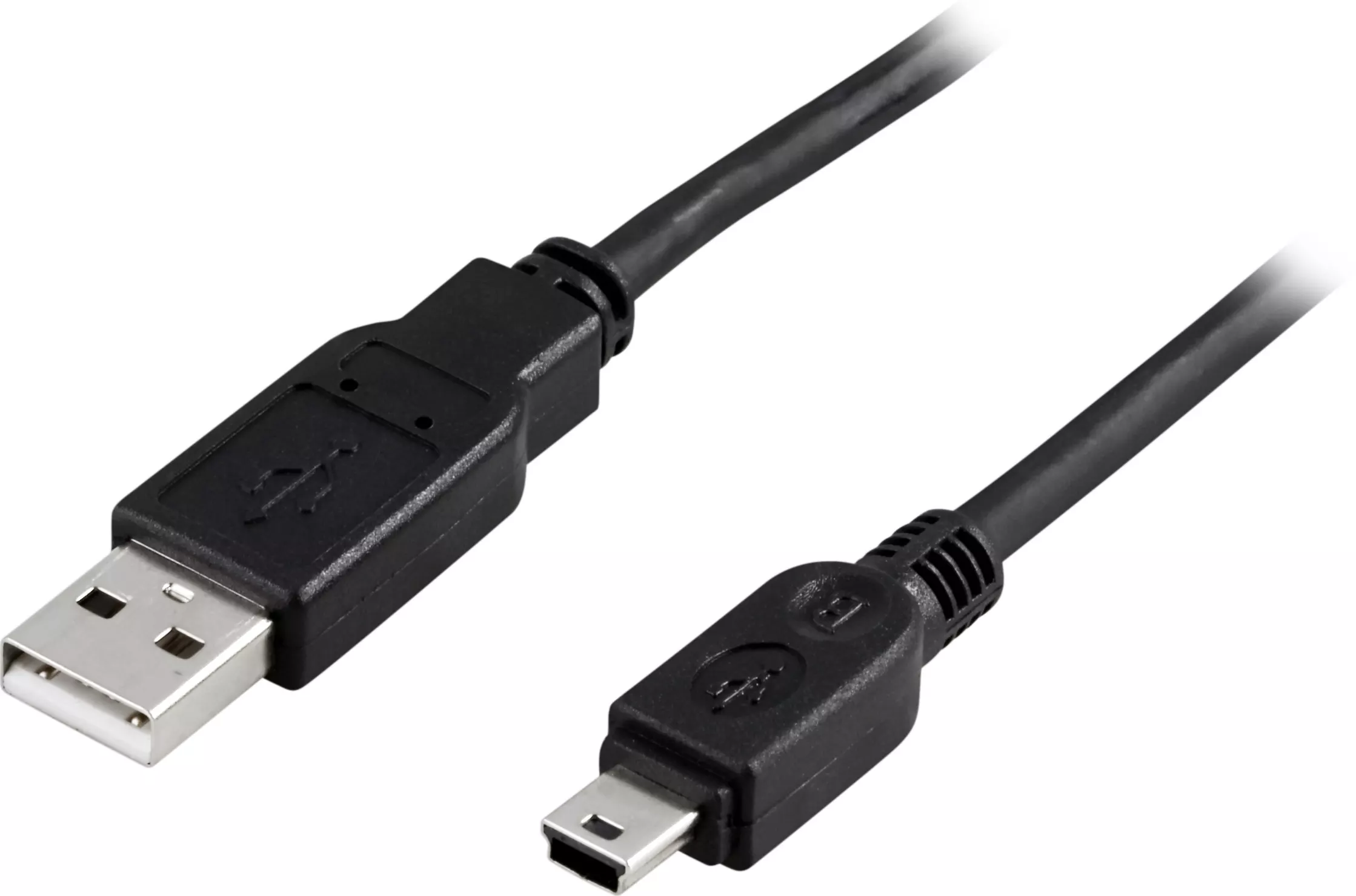 deltaco USB 2.0 cable Type A male - Type Mini B male 2m, black