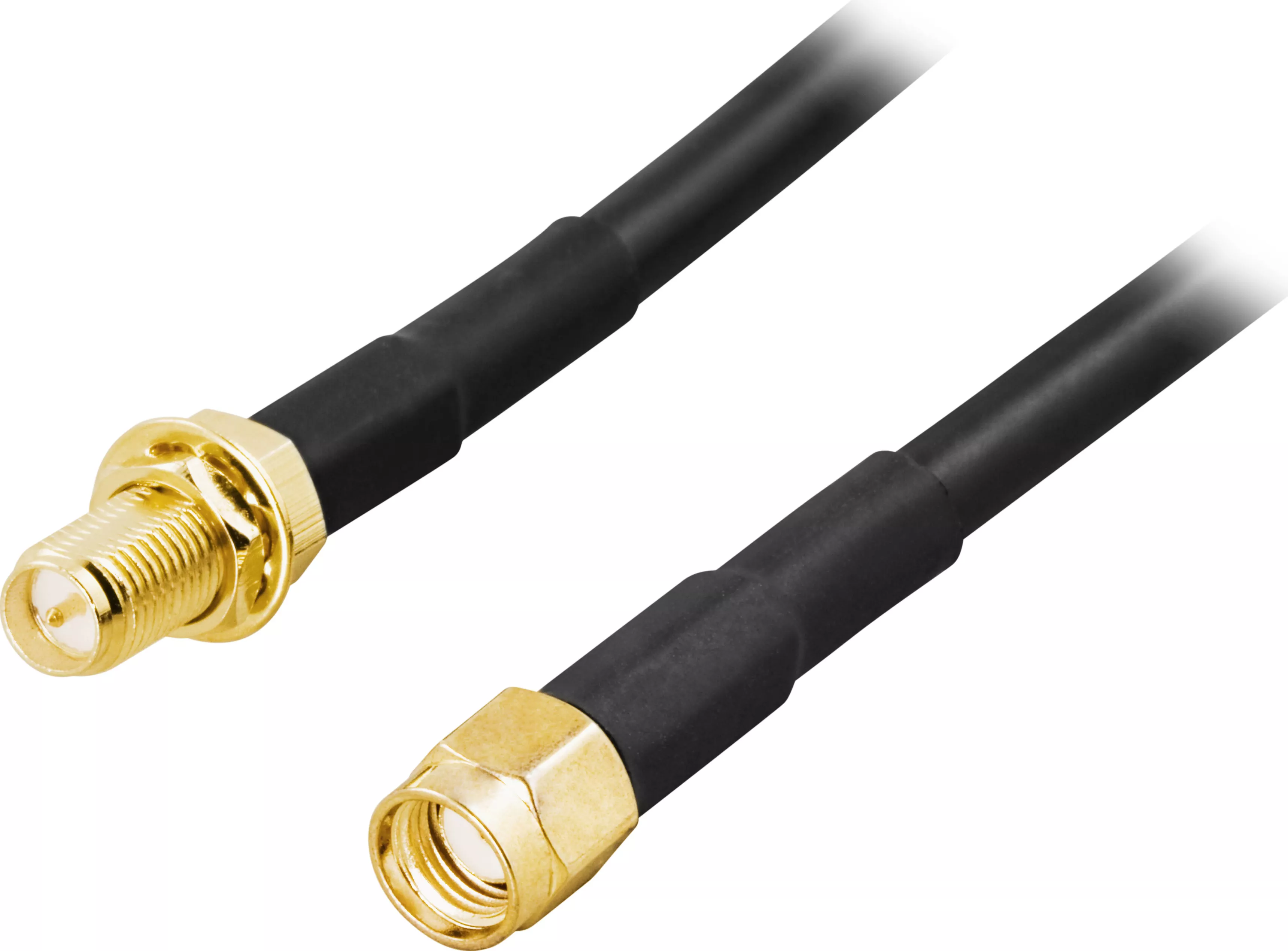 deltaco Antenna cable, RP-SMA male, RP-SMA female, 5m , black