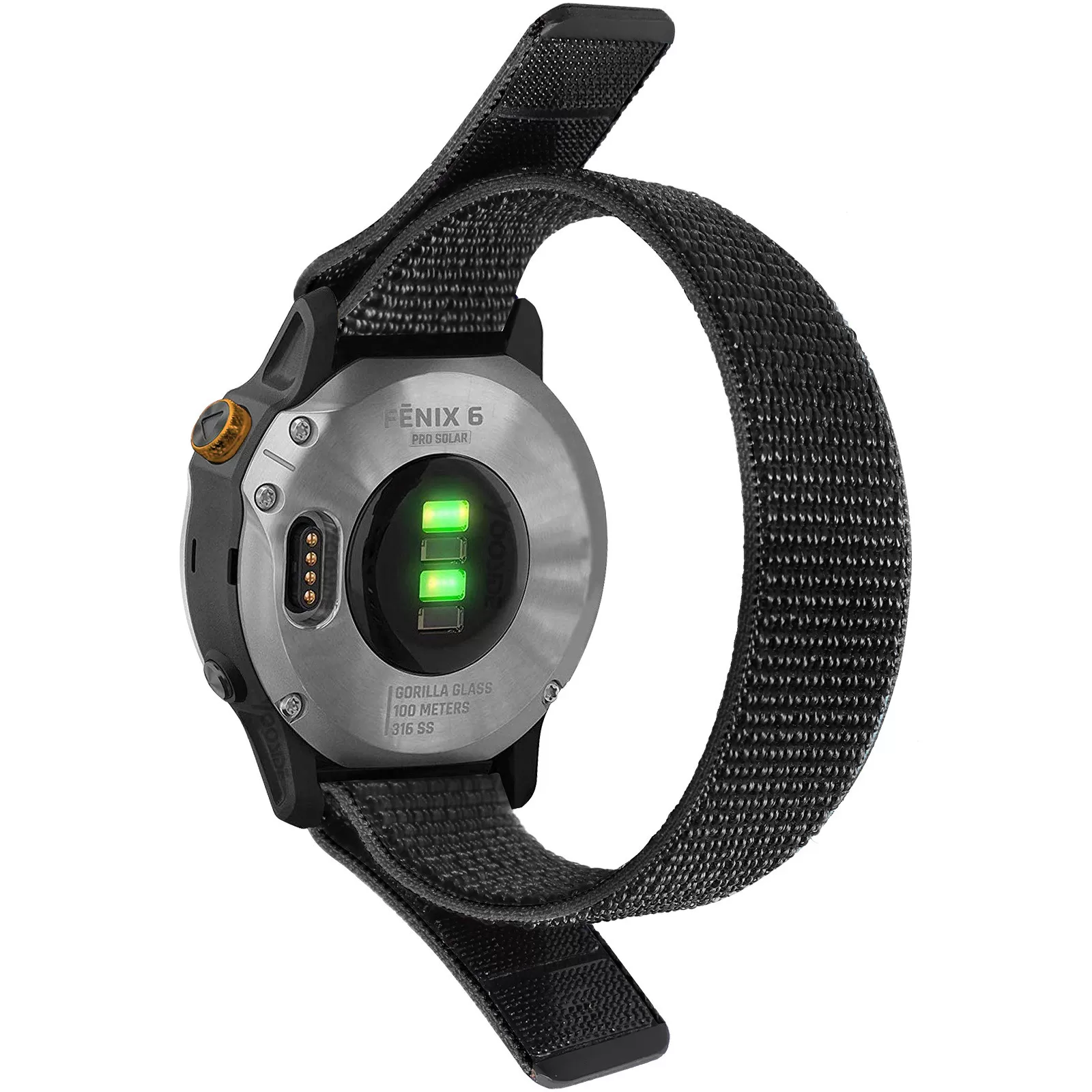 INF Klockarmband 22 mm Garmin Fenix 7/6/5, Samsung Galaxy Watch 3 45 mm Svart
