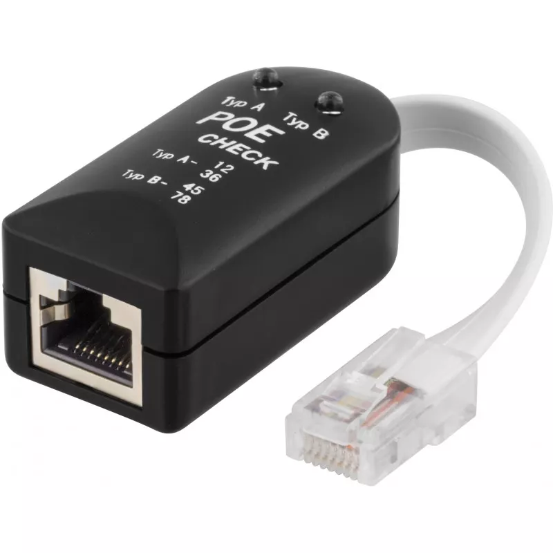 deltaco Test tool for POE (power over ethernet), black