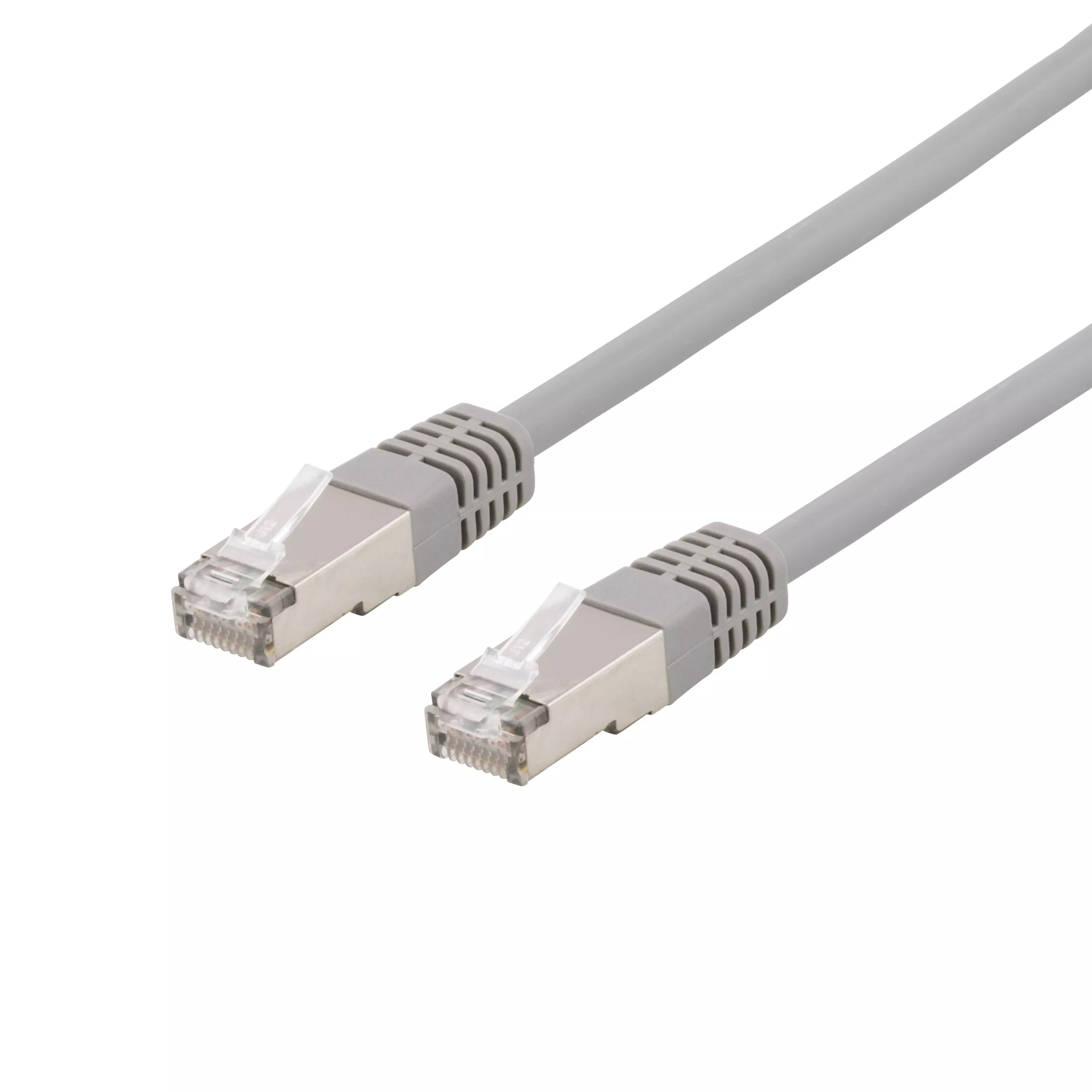 deltaco S/FTP Cat6 patch cable, LSZH, 20m, grey