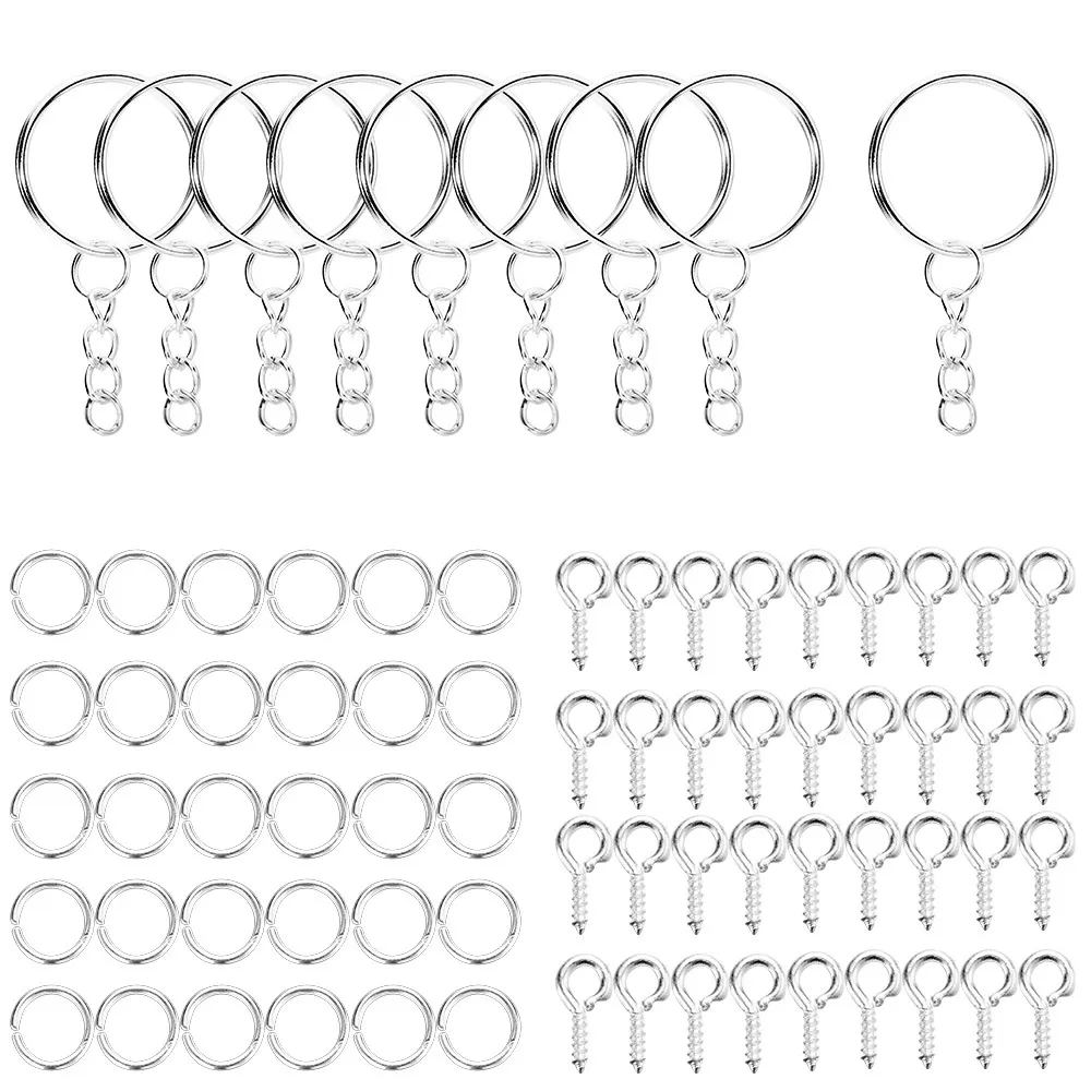 INF 220-pack metall mångsidig praktisk nyckelring för gör-det-själv-projekt